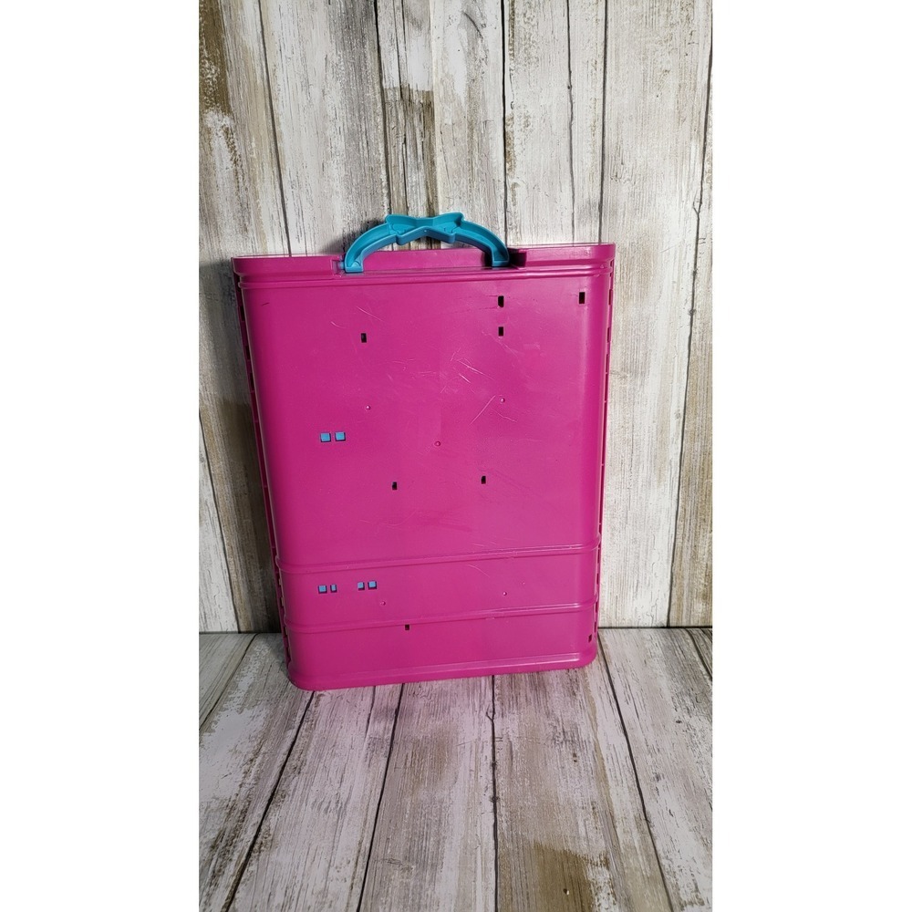 American Plastic Toy Wardrobe Closet Pink Blue Doll Clothes Accessories Storage - Picture 8 of 10